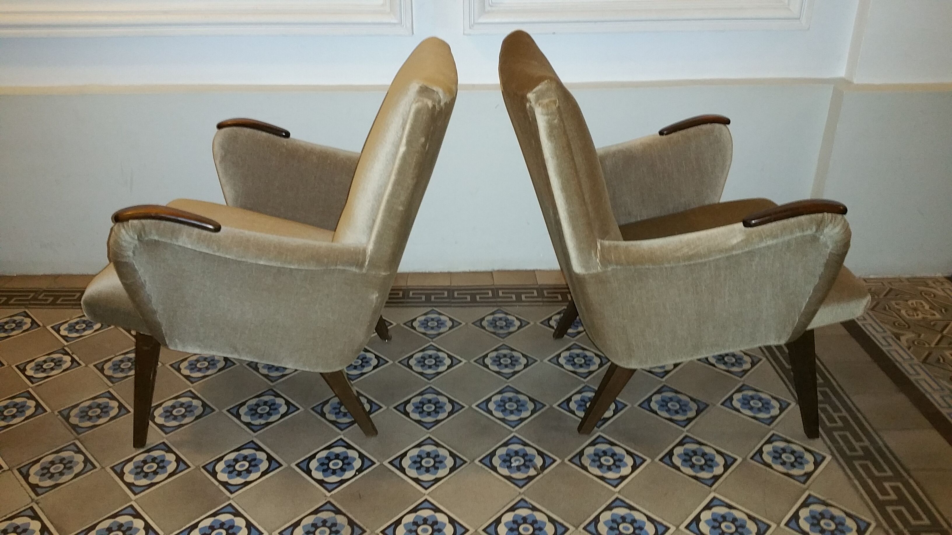 lot of 5 chairs Danish 50/60s Arno Votteler Knoll