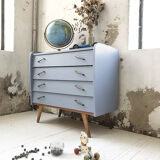 Commode vintage bleue