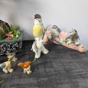Paire d’oiseaux Karl Ens en porcelaine polychrome de Saxe