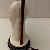 lampe ancienne porcelaine blanche opaline personnage SHOU 51 cm