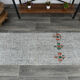 2x8 white & black vintage runner rug 61x234cm