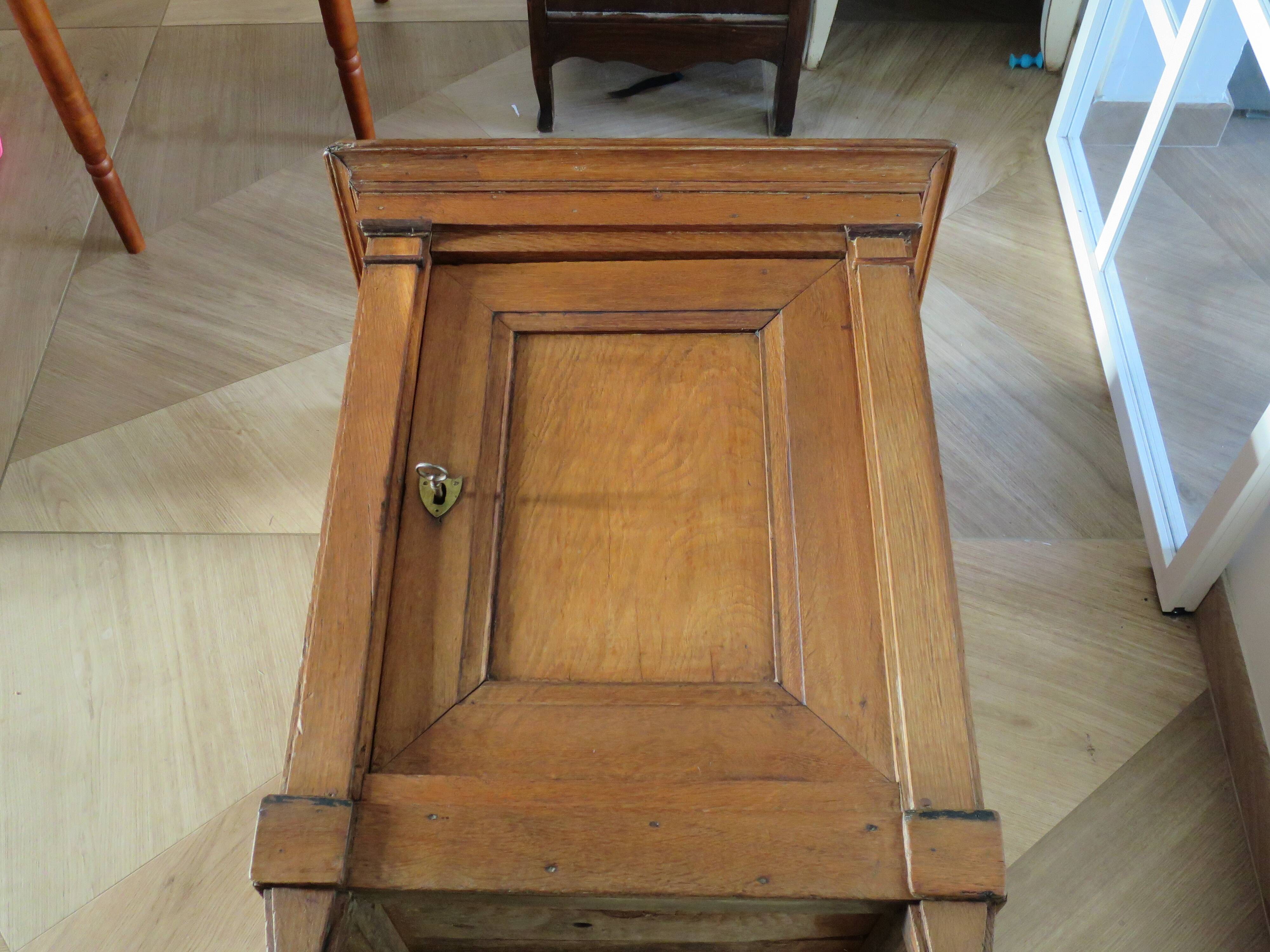 Jam cupboard - small sideboard - light oak stain - Directoire style