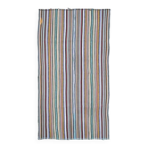 Tapis de zone vintage turc Oushak fait main en laine et coton bleu 156x284 des années 1970