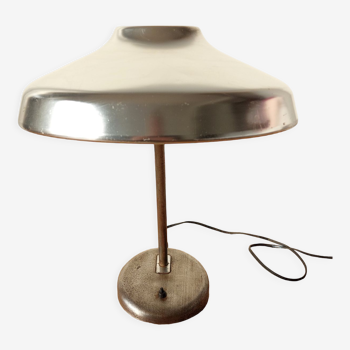 Lampe de bureau industrielle style soucoupe volante, 1960.