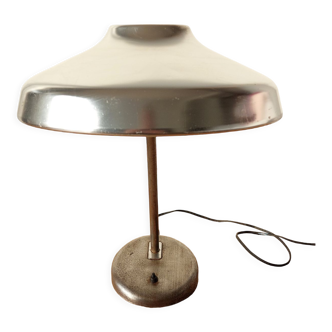 Lampe de bureau industrielle style soucoupe volante, 1960.