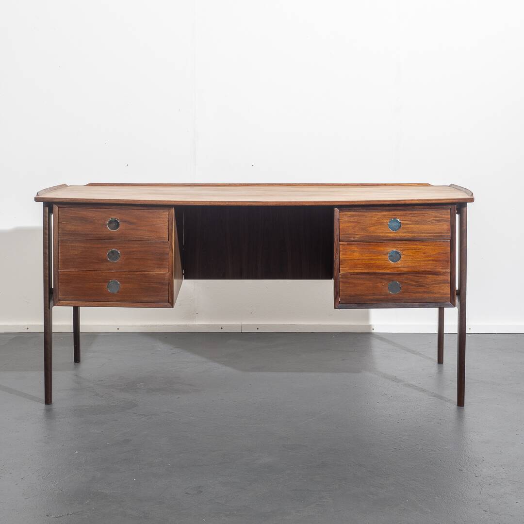 Bureau scandinave, teck, vintage, restauré