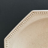 Compotier octogonal en porcelaine fine, fin XIXème