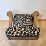 Art Deco Limed Oak Club Chair from De Coene, Belgium, 1930s