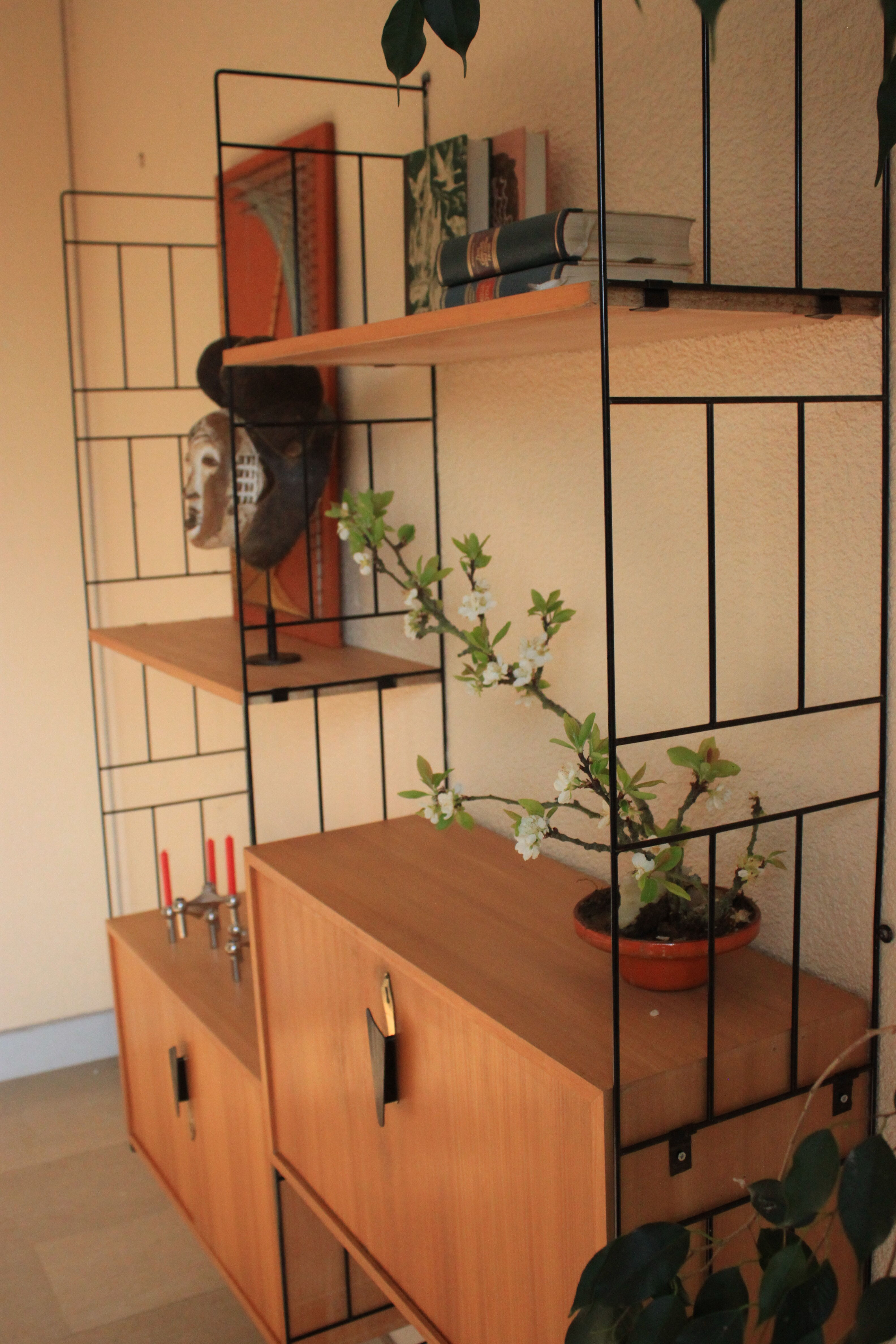 Wall floor, furniture with secretary box 50s