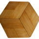 Table basse hexagonale en 3 modules 1950/60