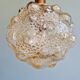 Amber bubble glass suspension trio, design H. Tynell, 1970