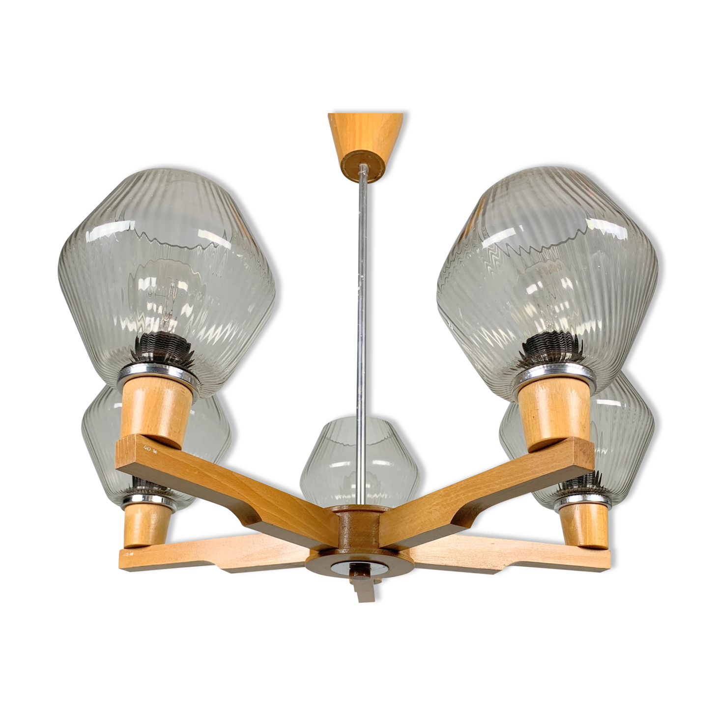 Chandelier from Drevo Humpolec, Czechoslovakia, 1970