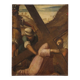 Antique Italian painting of the Way of the Cross, Ascent to Calvary