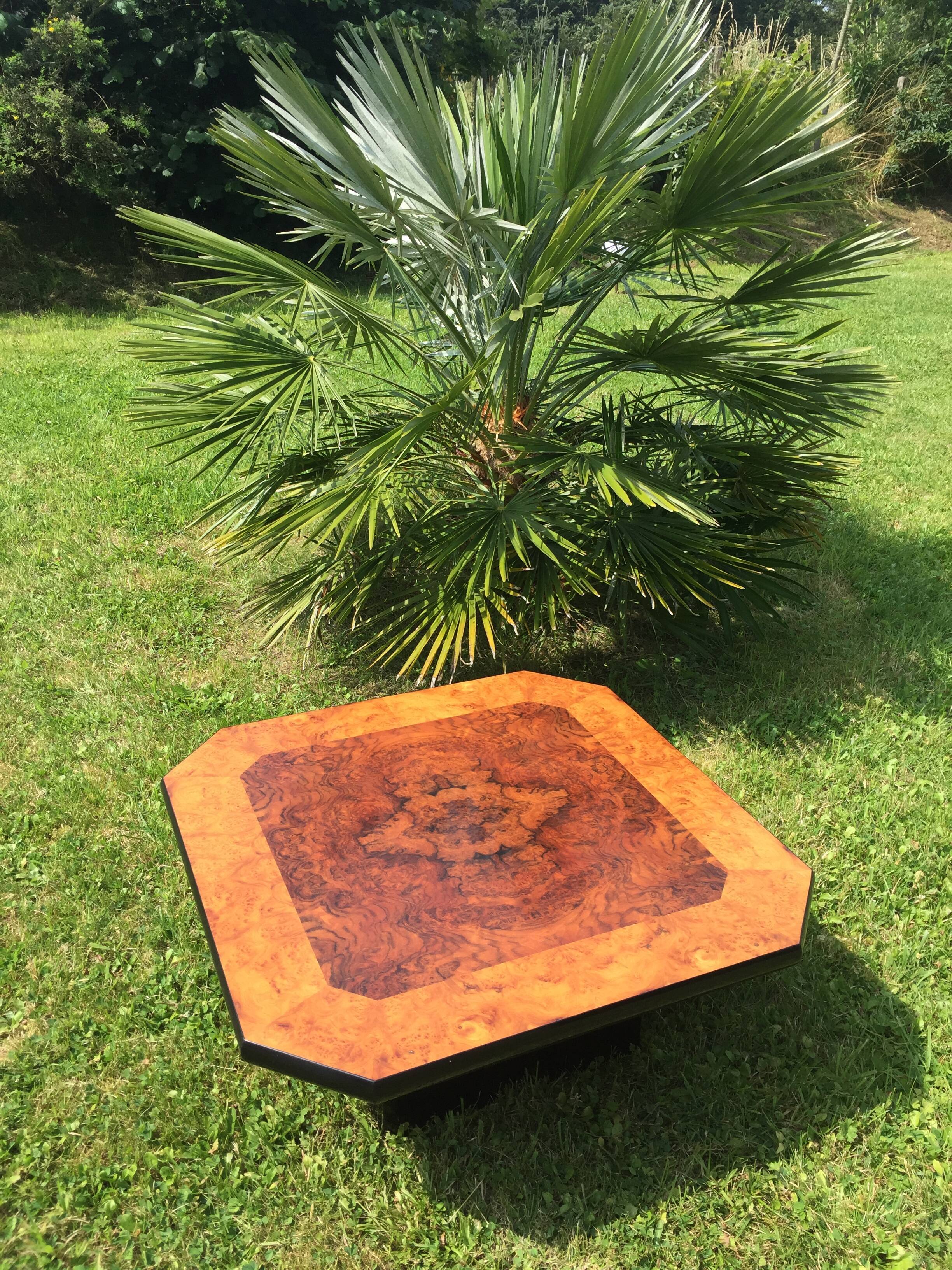 Vintage square coffee table Mario Sabot 1970