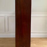 Bookcase vintage natural wood shelves open to three shelves