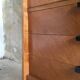 Vintage secretary in light oak veneer 1960