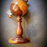 Map World vintage handcrafted wooden