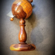 Map Monde vintage artisanale en bois