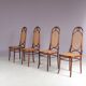1950s set of 4 “Long John” chairs by FMG, Poland
