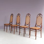 1950s set of 4 “Long John” chairs by FMG, Poland