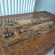 coffee table in marquetry from the 1950s-60s