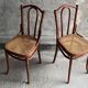 Paire de chaises bistrot cannées par Thonet