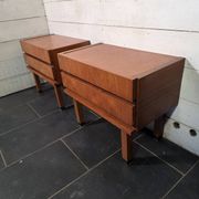 Pair of Scandinavian teak bedside tables from the 1960s.