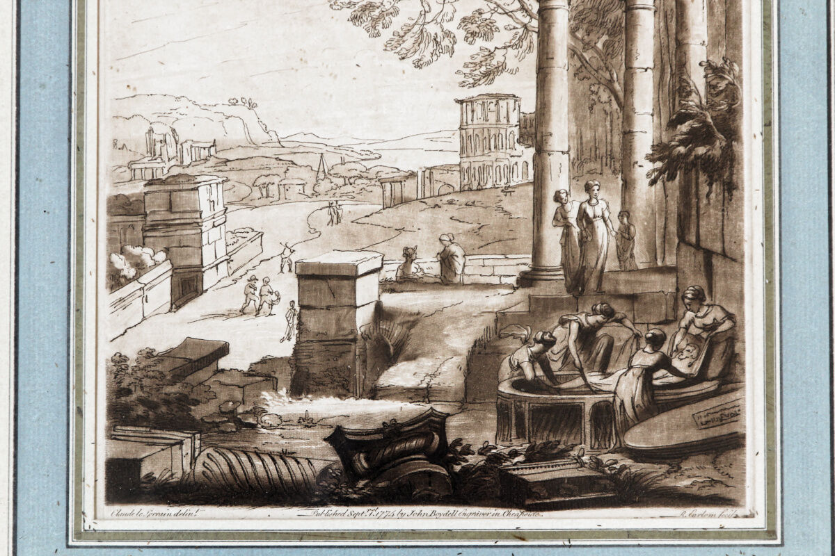 Paire de gravures encadrées, Claude Lorrain