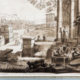 Pair of framed engravings, Claude Lorrain