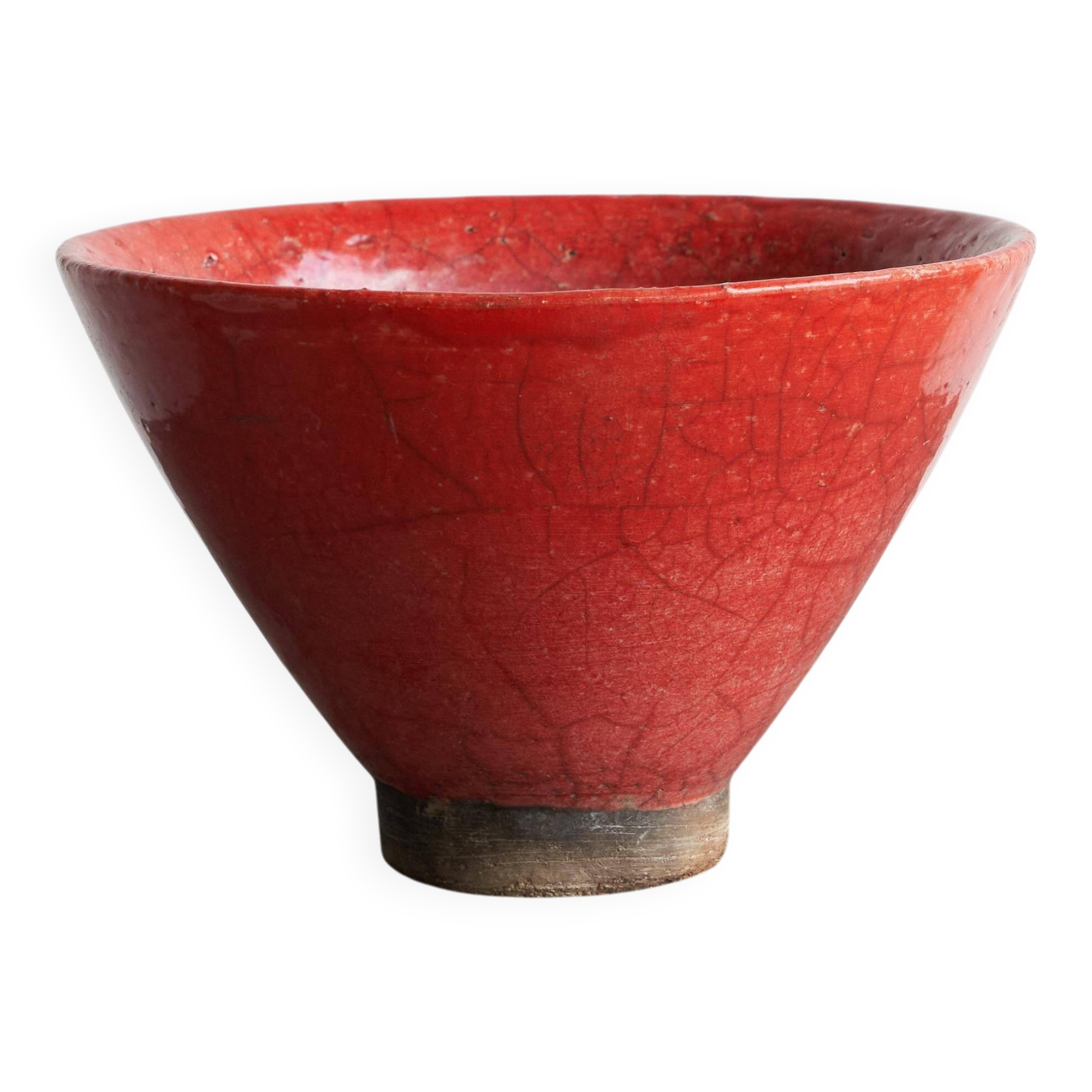 Cracked "Sang de Boeuf" bowl, glazed, early 20th century