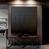 Minimalist monochrome abstract painting in black