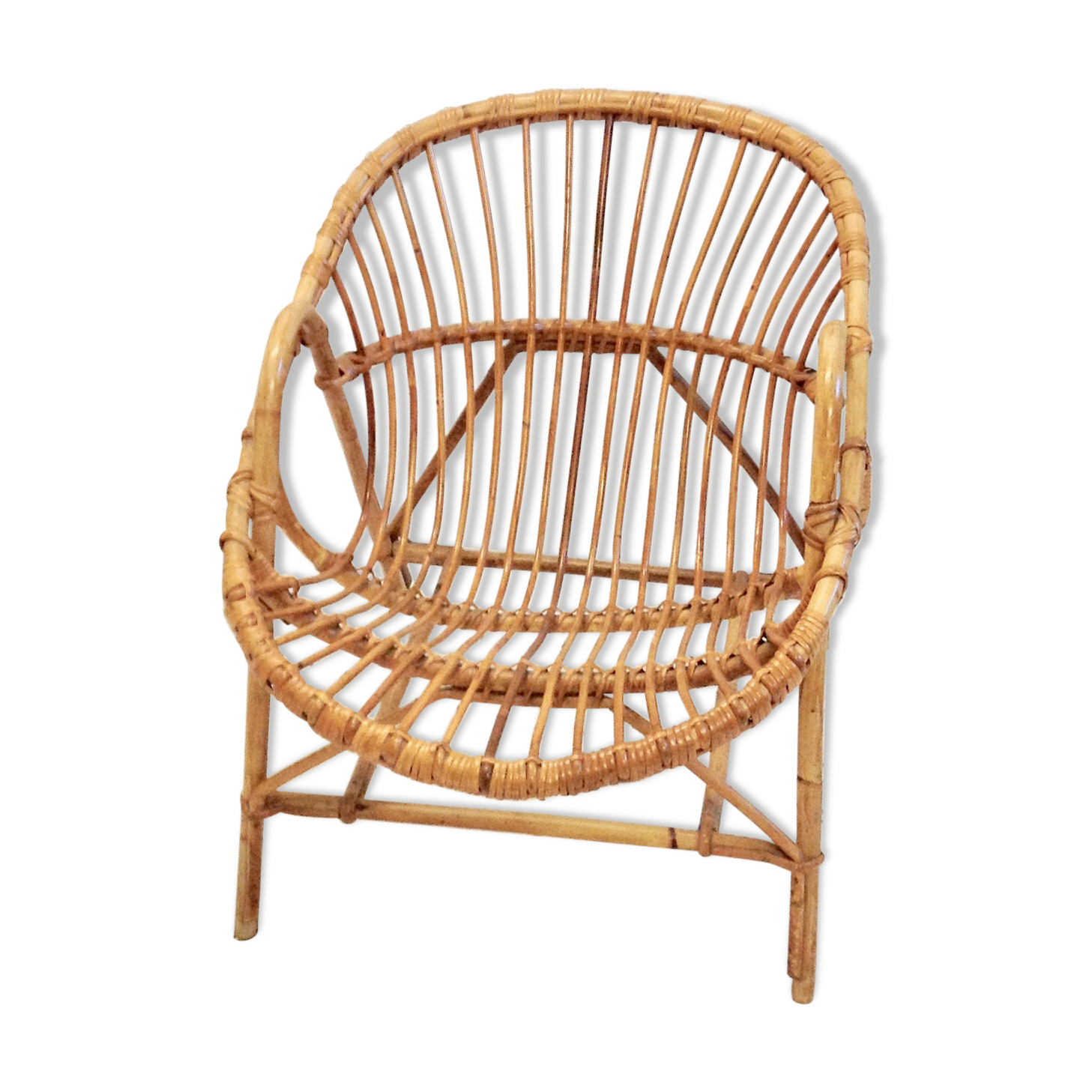Armchair in rattan