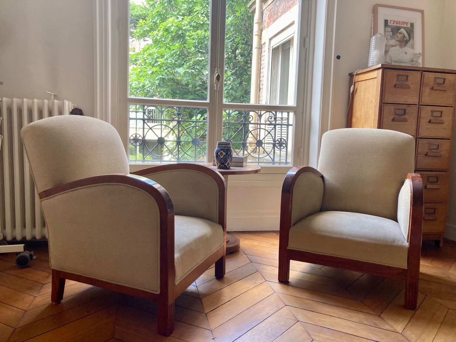 Pair of club chairs