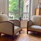 Paire de fauteuils club