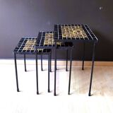 Vintage 70s ceramic nesting tables