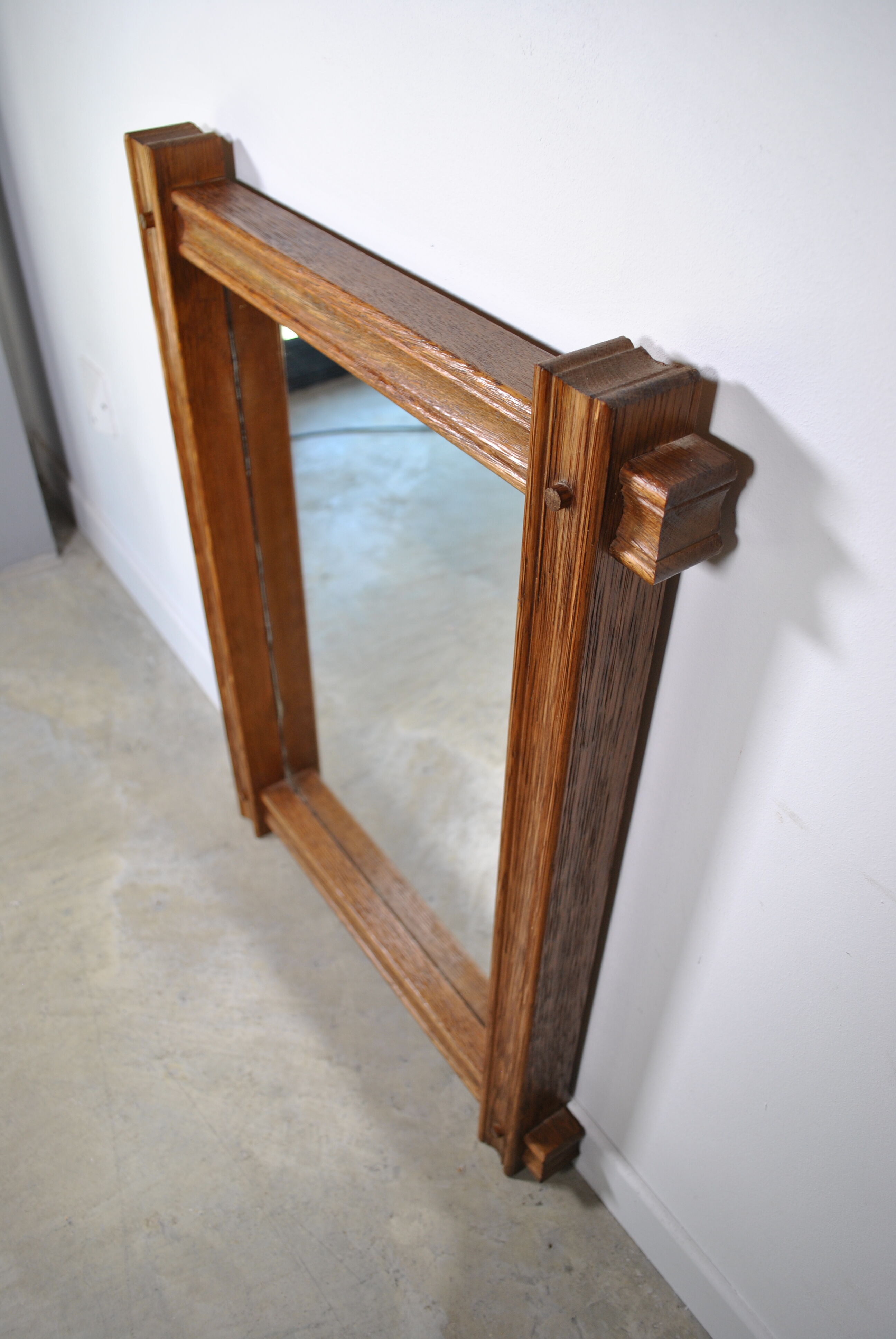 Oak mirror circa 1960