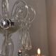 Venetian chandelier in transparent Murano glass with 10 light arms, circa 1980.