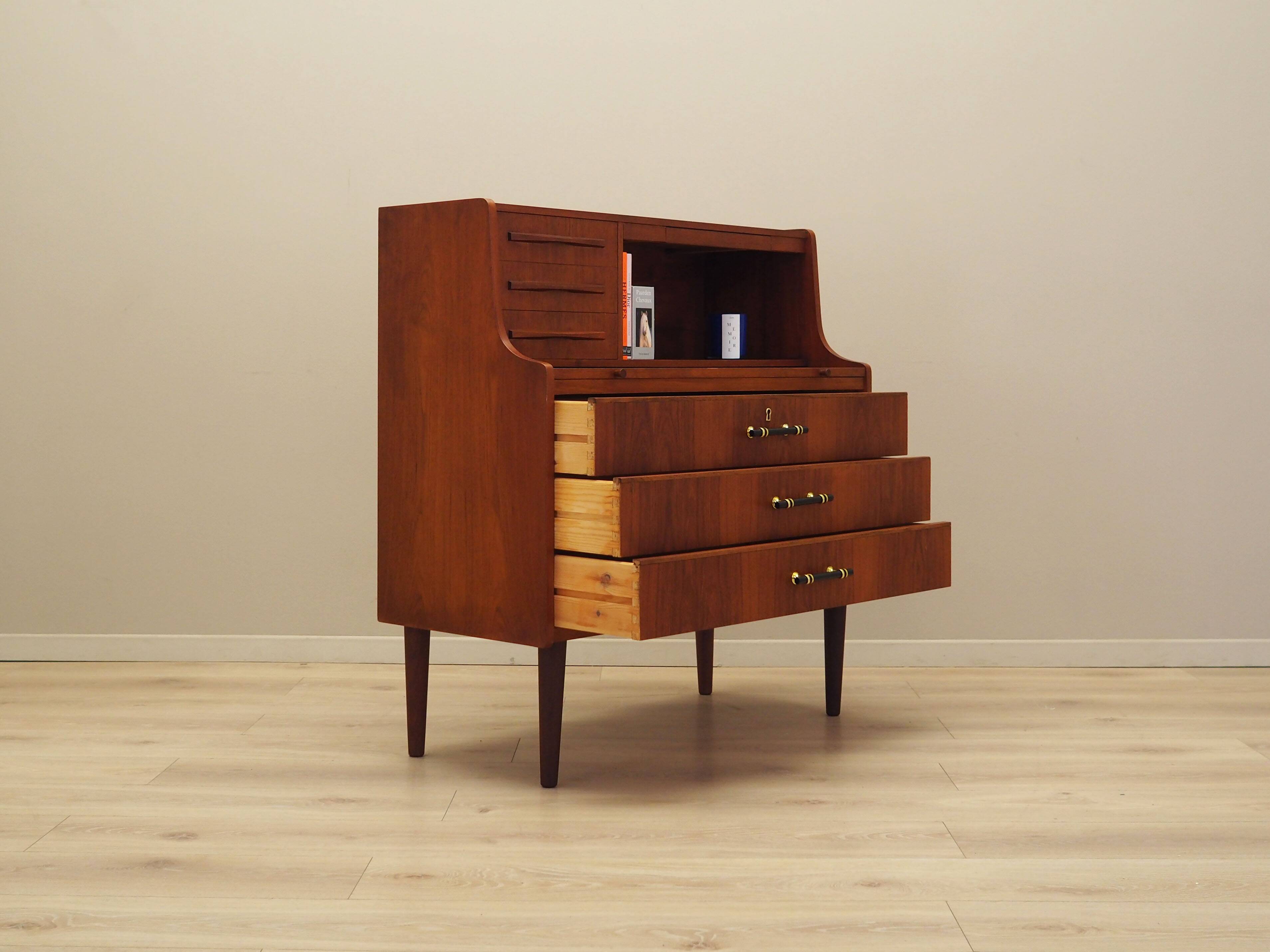 Teak secretary, Danish design, 1970s, production: Denmark