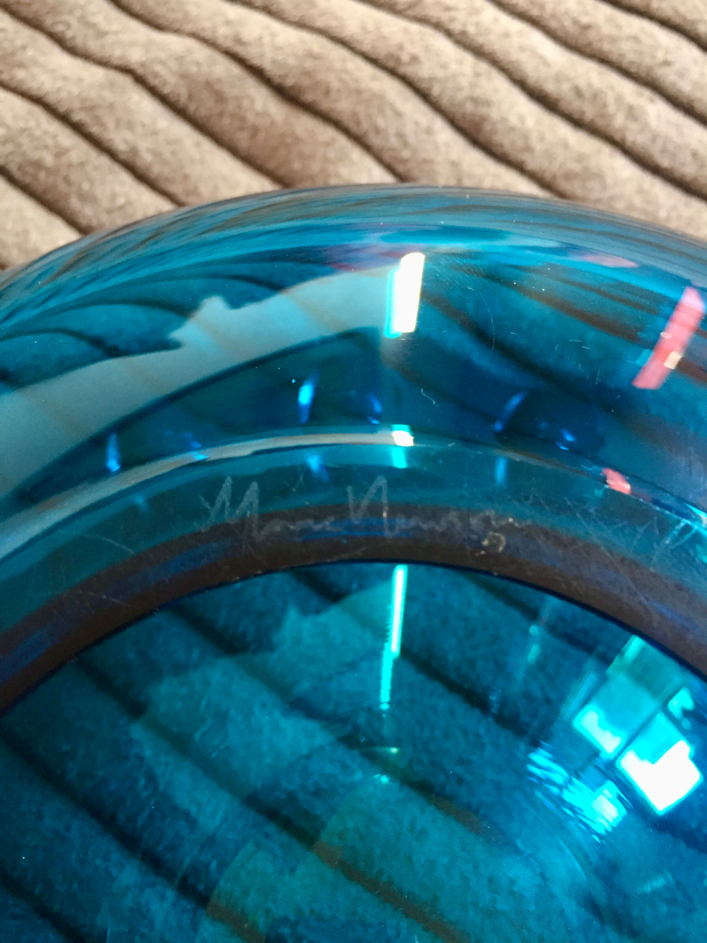 Cendrier en verre vintage Marc Newson