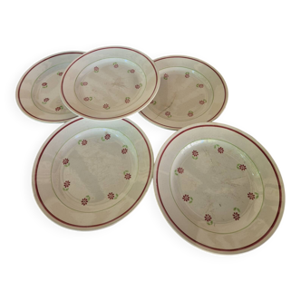 Assiettes plates Christiane Gien 12 + 5 offertes