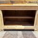 TV unit / Small low sideboard in solid pine - 1980s - Sandblasted