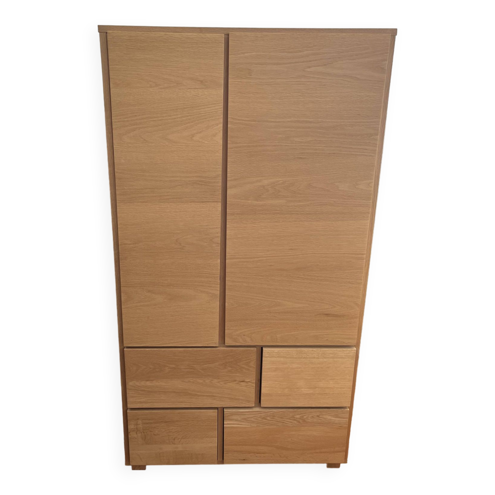 Natural solid oak children's wardrobe