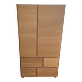 Natural solid oak children's wardrobe