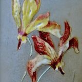 Magnificent Legras Art Nouveau vase from 1900 in frosted enamelled glass.