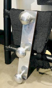 Vintage chrome metal wall hook