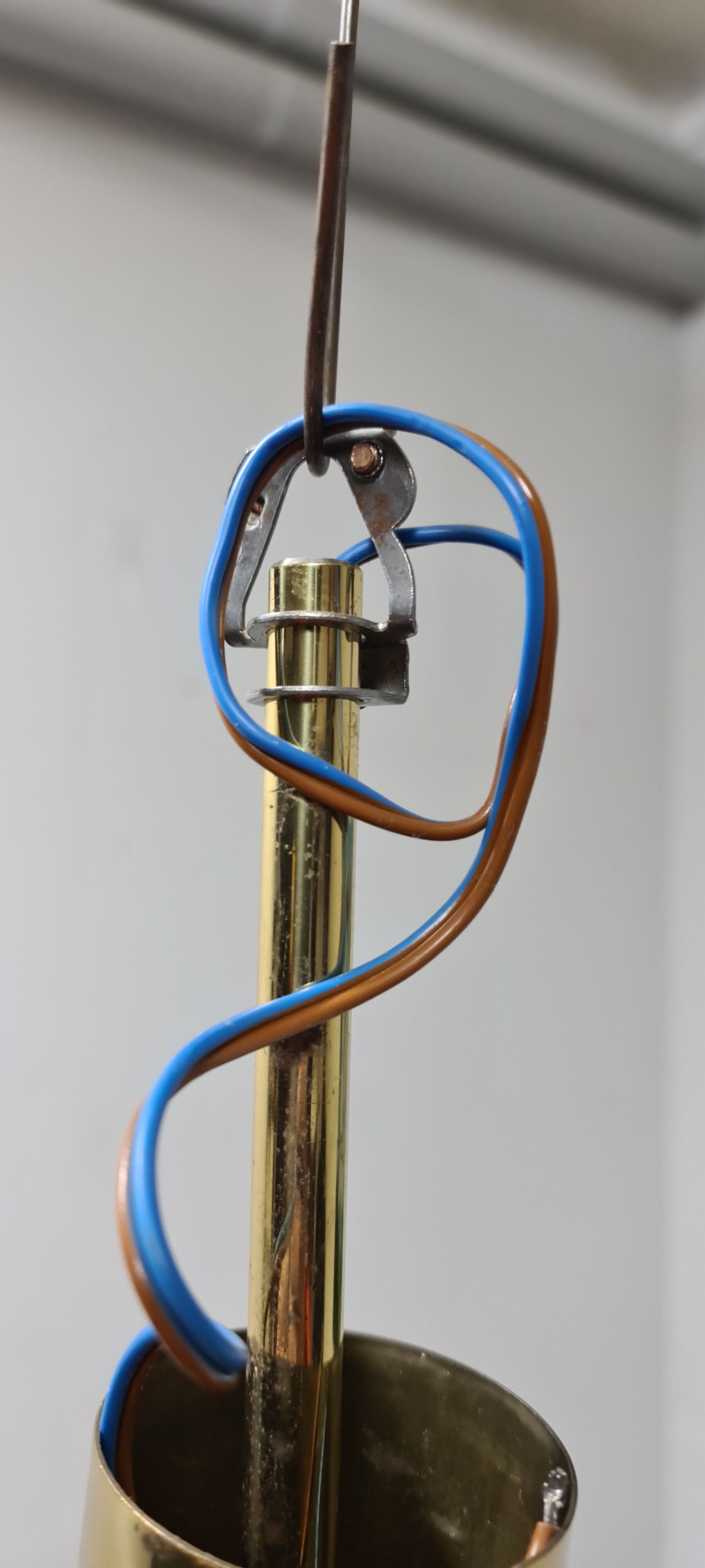 Vintage gold coloured pendant light