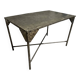 Vintage workshop desk in patinated metal