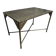 Vintage workshop desk in patinated metal