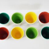 Suite of 8 glasses of Andrew Baud 1950 Vallauris