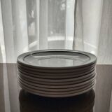 Pyroblanc porcelain dessert plates
